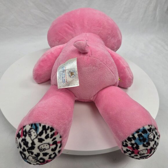 Pink HELLO KITTY Build A Bear SANRIO Leopard Print Paws Plush Winking No Bow - Picture 3 of 4